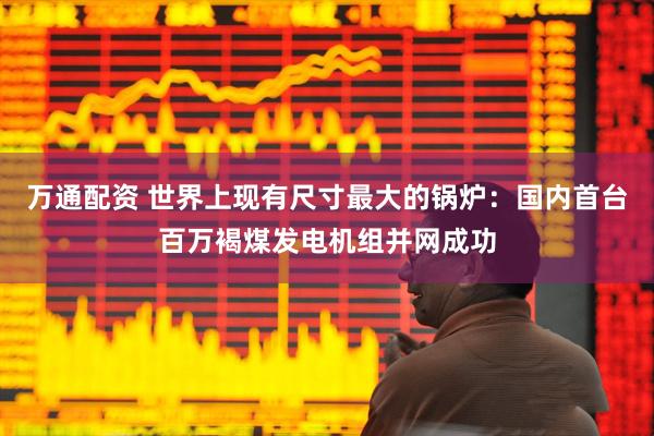 萬通配資 世界上現有尺寸最大的鍋爐：國內首臺百萬褐煤發電機組并網成功